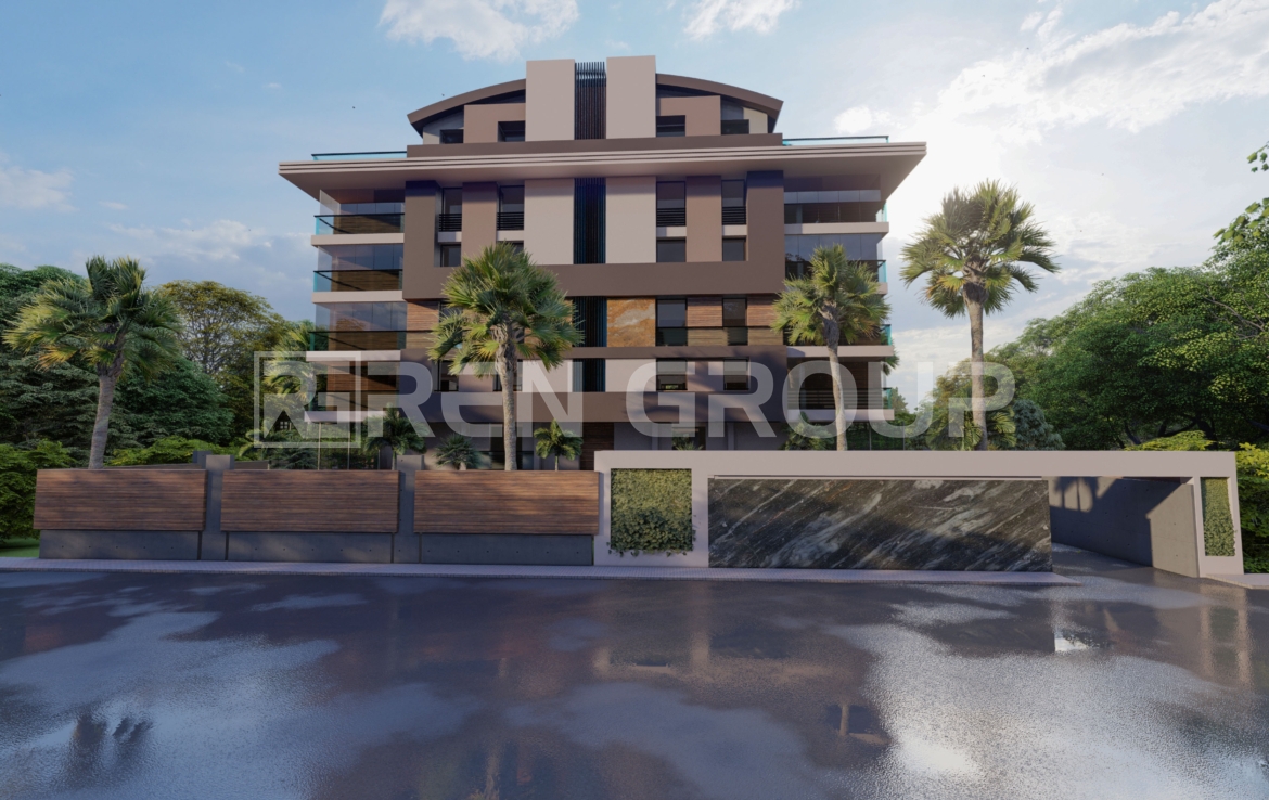 Modernly designed apartments, parking and swimming pool in Konyaalti