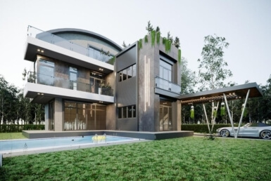 Triplex detached villas with private pool in Belek Antalya